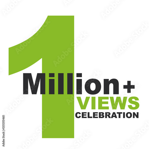 Download this Views Celebration Thumbnail Banner Set 1M, 1 Million Views, 1M Views, 1M Views eps vector file7