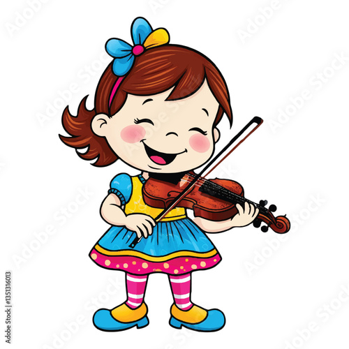 little girl playing guitar