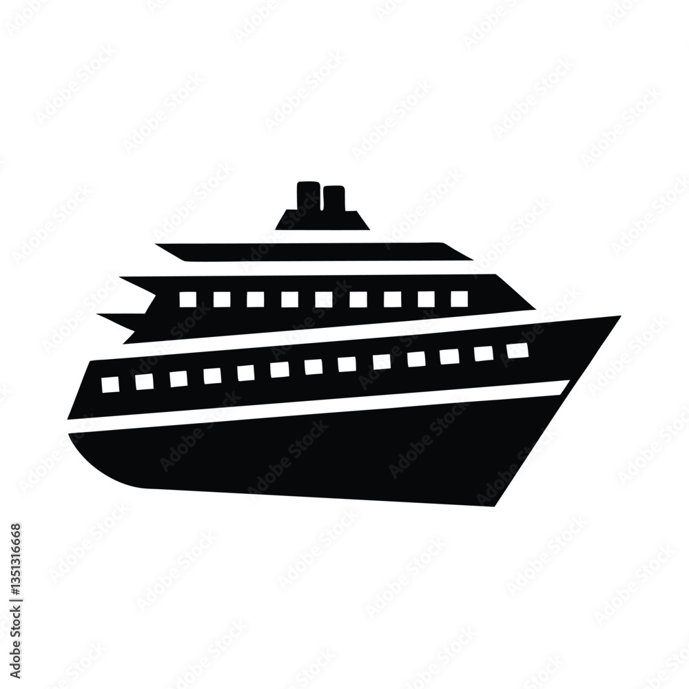 Obraz premium cruise ship vector illustration