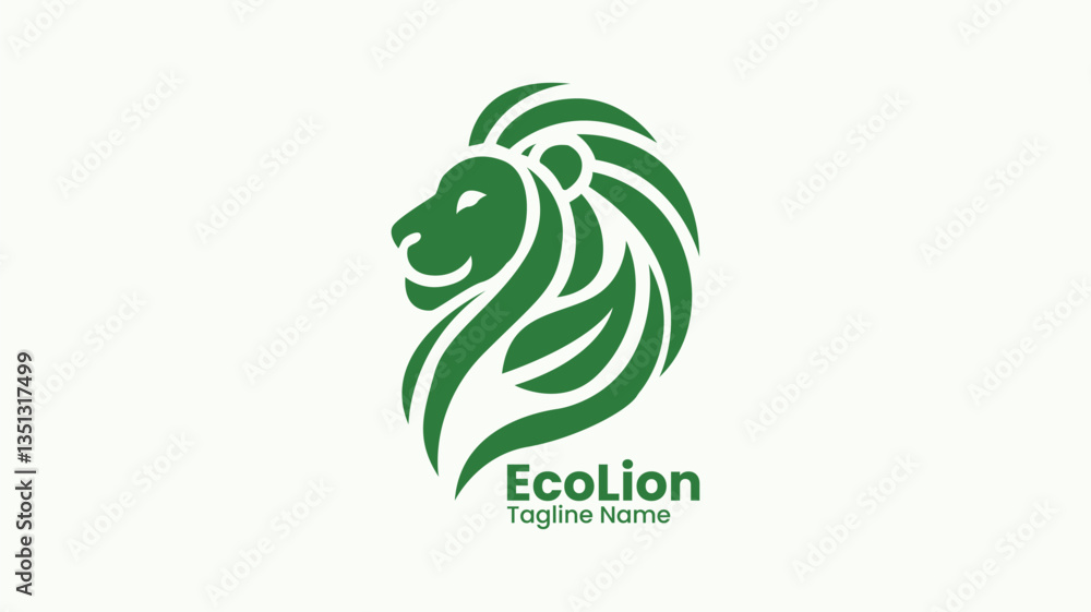Fototapeta premium Ecolion Logo Design For Sale