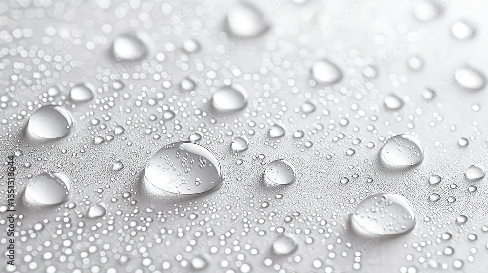 Close-up of water droplets on a smooth surface Close-up of water droplets on a smooth surface