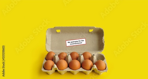 Canvas Print Egg shortage, Tariffs, Bird flue