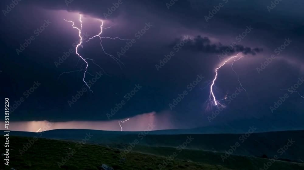 lightning in the sky