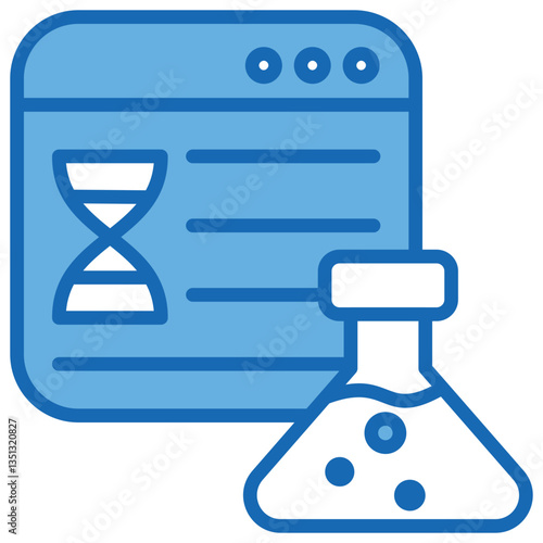 Biotechnology Blue White Icon