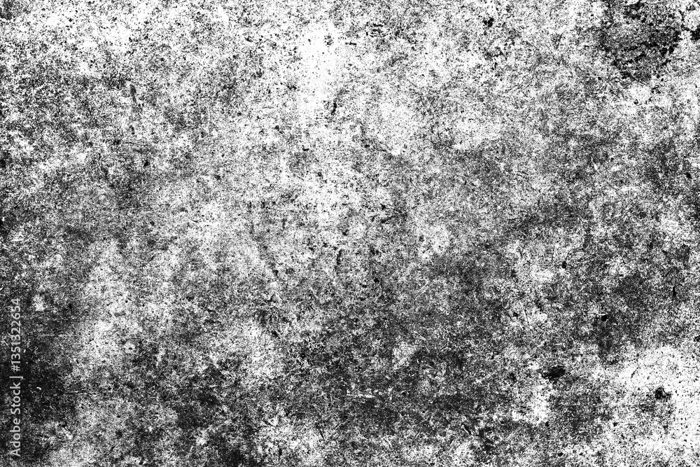 Fototapeta premium Weathered cement concrete surface with cracks and holes PNG transparent background