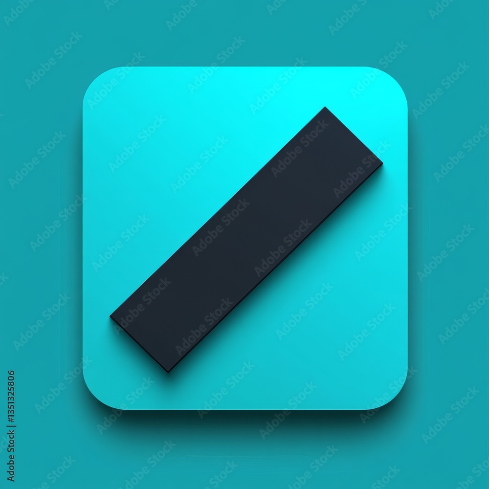 Modern subtract icon on light blue rounded square, minimalist design for app, ui and ux. Modern subtract icon on light blue rounded square, minimalist design for app, ui and ux.