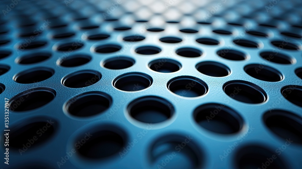 Metal Perforated Plate Close Up Metal Perforated Plate Close Up