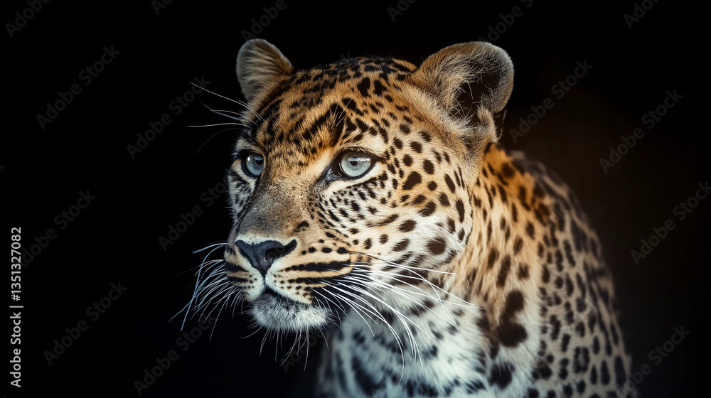 Naklejka premium Beautiful tiger - isolated on black background. Ai Generated Images