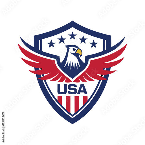shield with american flag