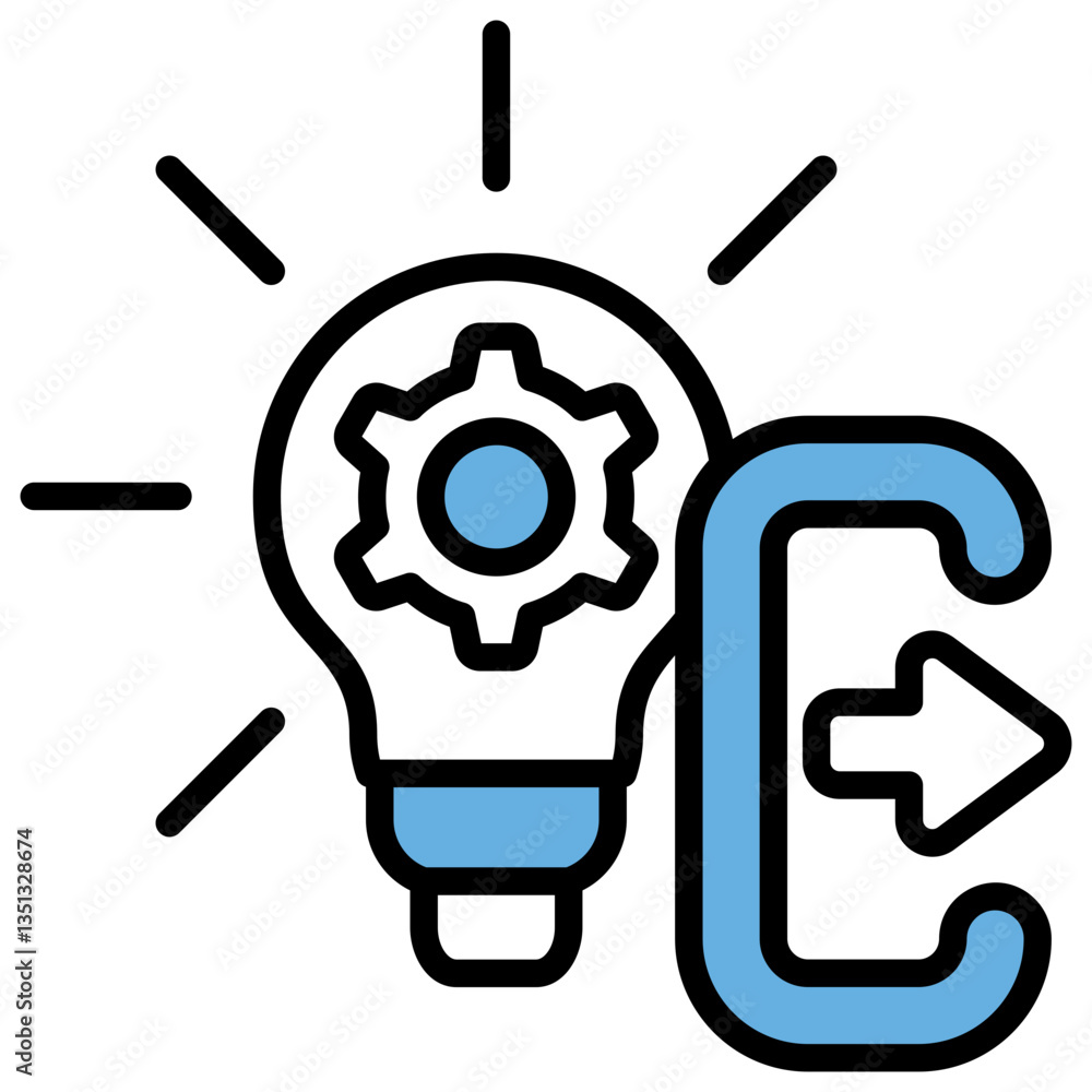 Exit Strategy Blue Black Icon Exit Strategy Blue Black Icon