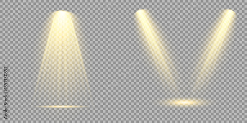 Bright light flash with cross-shaped beams, radiant white starburst, glowing flare overlay. Spotlight and Star with Bokeh and Dust Effect. Glowing Abstract. Yellow light effects. Light design element.