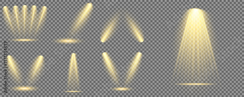 Bright light flash with cross-shaped beams, radiant white starburst, glowing flare overlay. Spotlight and Star with Bokeh and Dust Effect. Glowing Abstract. Yellow light effects. Light design element.