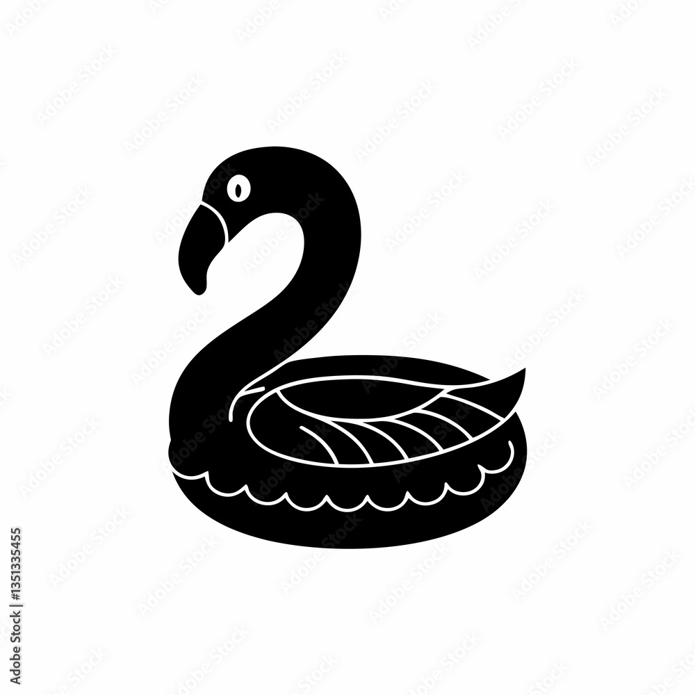 Naklejka premium creative details Flamingo Pool Float Icon vector illustration