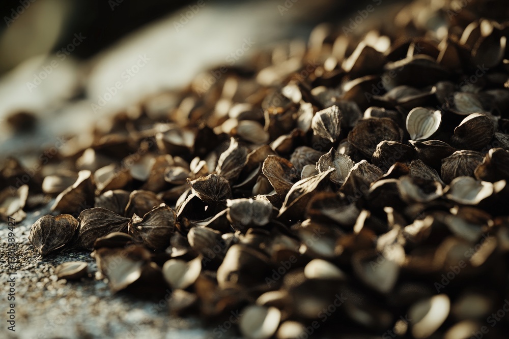 Obraz premium A close up view of a collection of seeds