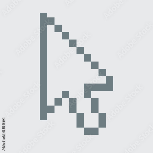 Classic mouse cursor icon, clean lines, black and white style.
