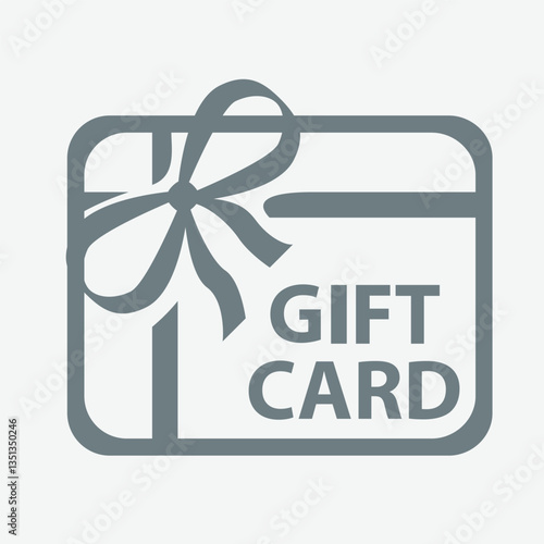 Gift card icon, prepaid voucher, present, simple, colorful, digital payment.