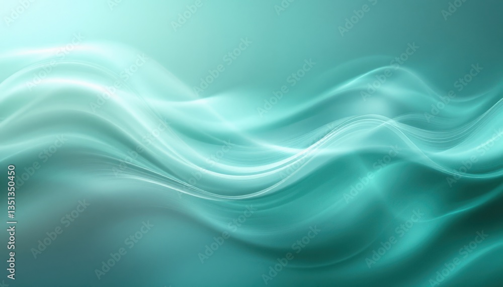 Serene abstract waves in aqua tones flowing gracefully Serene abstract waves in aqua tones flowing gracefully