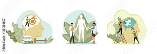 Mind fitness concept. Holistic medicine. Mindfulness.