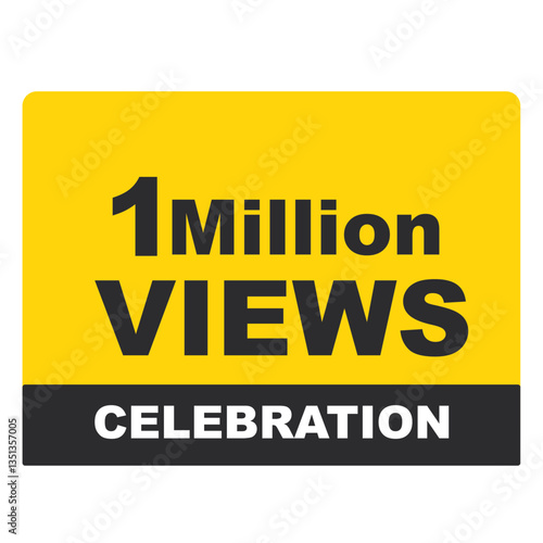 Download this Views Celebration Thumbnail Golden Banner Set 1M, 1 Million Views, 1M Views, 1M Views eps vector file23