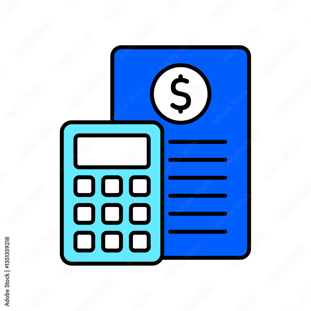 Icon a accounting, isolated against a clean background. Icon a accounting, isolated against a clean background.