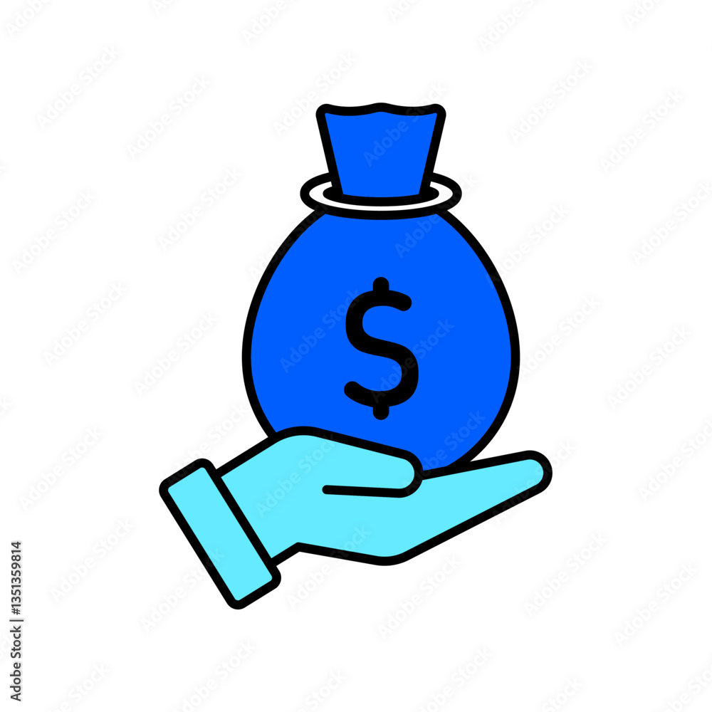 Icon a budget, isolated against a clean background. Icon a budget, isolated against a clean background.
