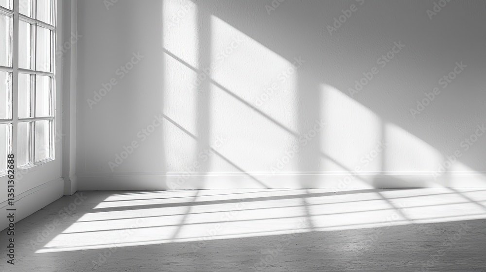 A Solitary Shadow on a White Wall A Solitary Shadow on a White Wall