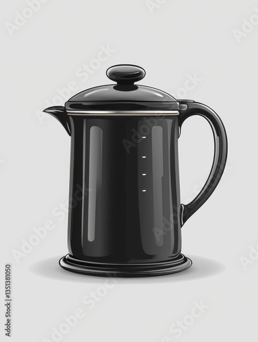 Wallpaper Mural Stylish Black French Press Coffee Maker with Elegant Design for Modern Kitchen Use Torontodigital.ca