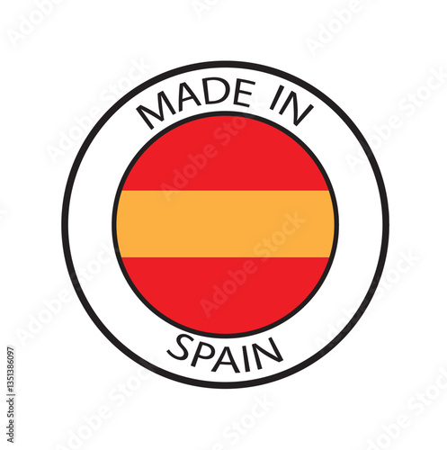 Free Download  Label button banner with spain flag color - GFXLoad
