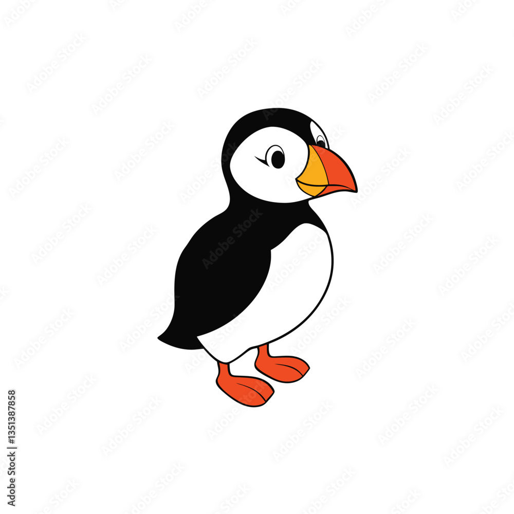 Fototapeta premium penguin on white background vector