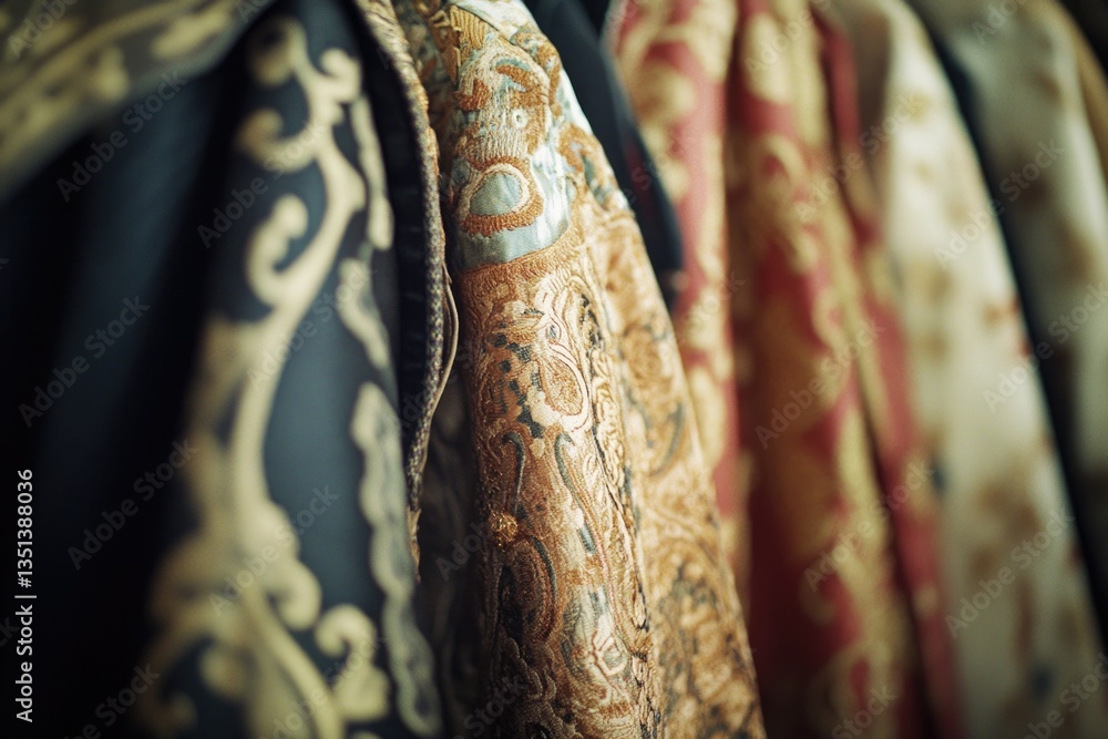 A collection of colorful neckties displayed on a wall, ideal for interior design or fashion inspiration