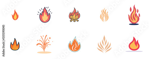 Flame Fire Heat Spark Energy Warmth Dynamic Colors