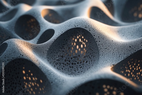 Obraz na płótnie Perforated fabric texture, featuring small circular holes w salonie