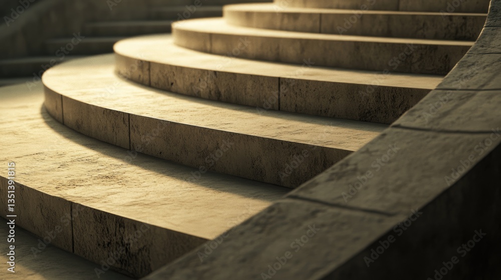 A close-up view of a staircase with steps and railings
