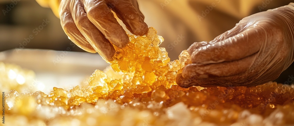 A person placing food into a bowl, ready for consumption