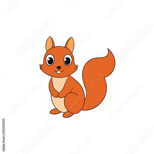squirrel on a white background