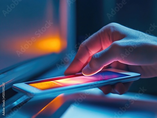 A person holds a cell phone in their hand, possibly checking messages or making a call