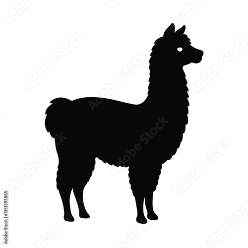 lama on white background