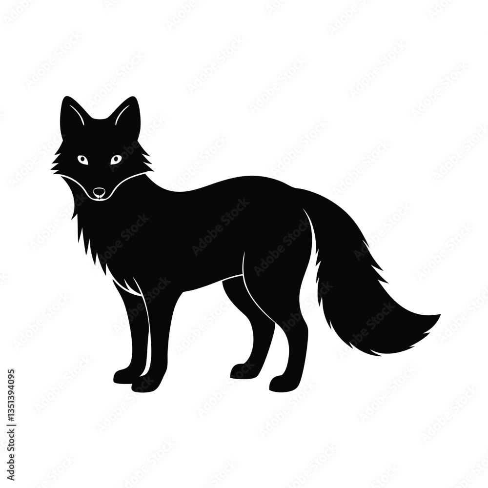 black and white fox black and white fox