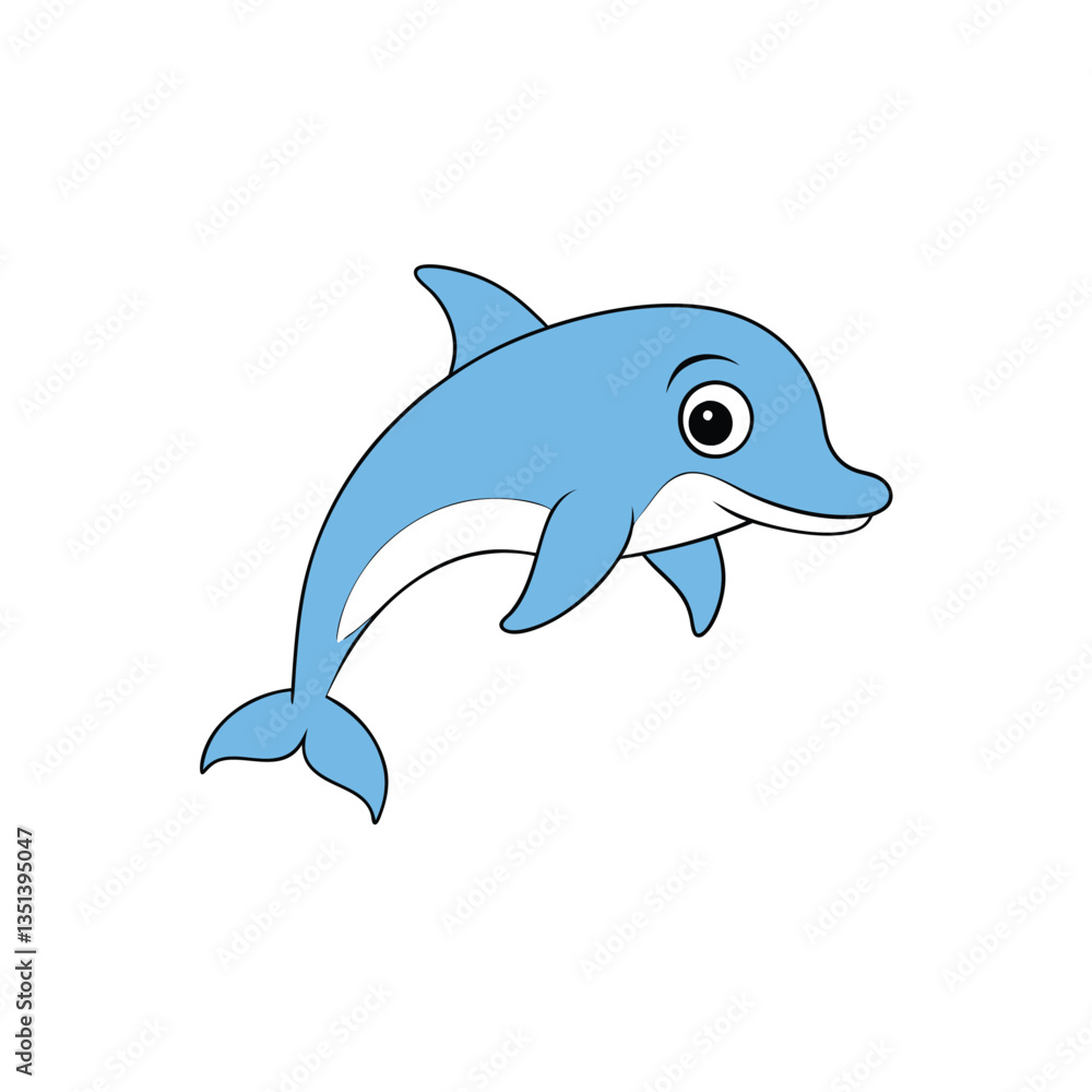 Fototapeta premium dolphin isolated on white background