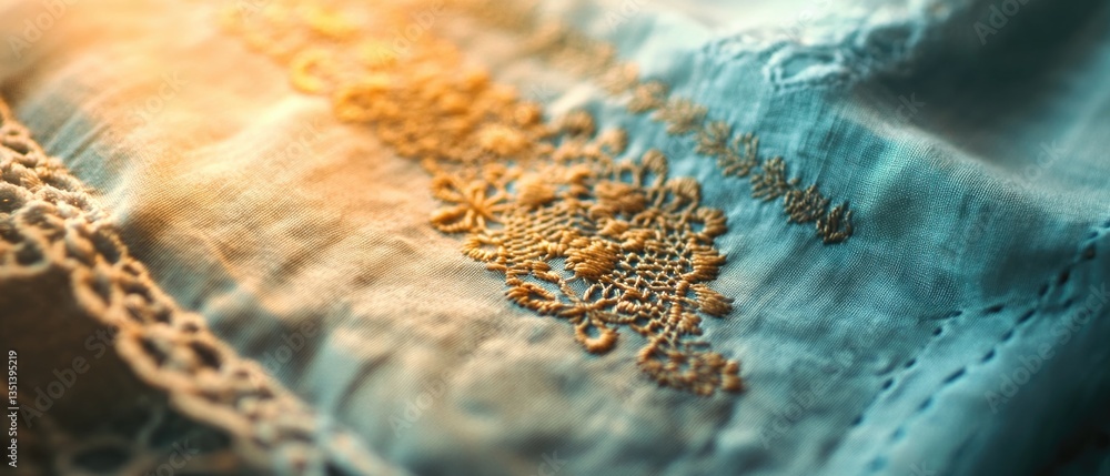A close-up shot of embroidered clothing, perfect for highlighting unique designs and details