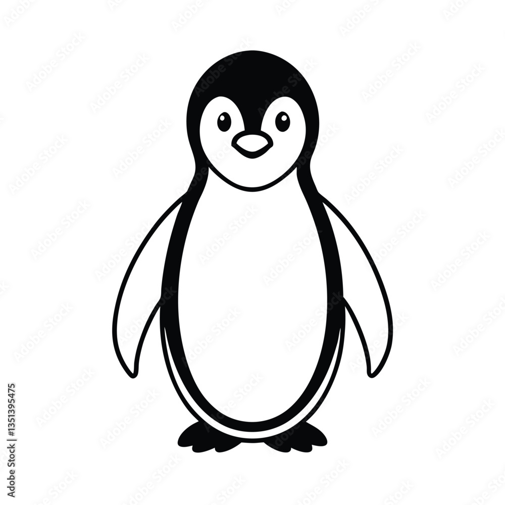 Obraz premium penguin on white background