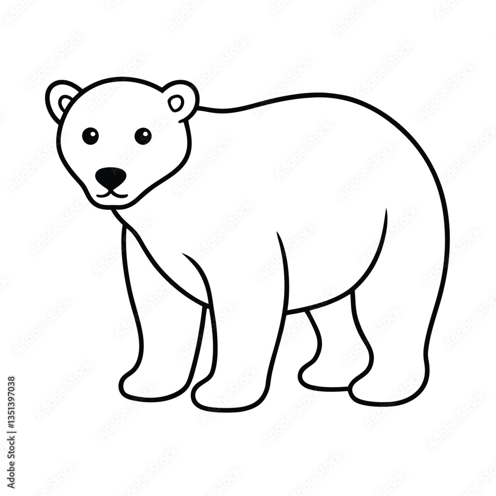 Fototapeta premium polar bear vector illustration