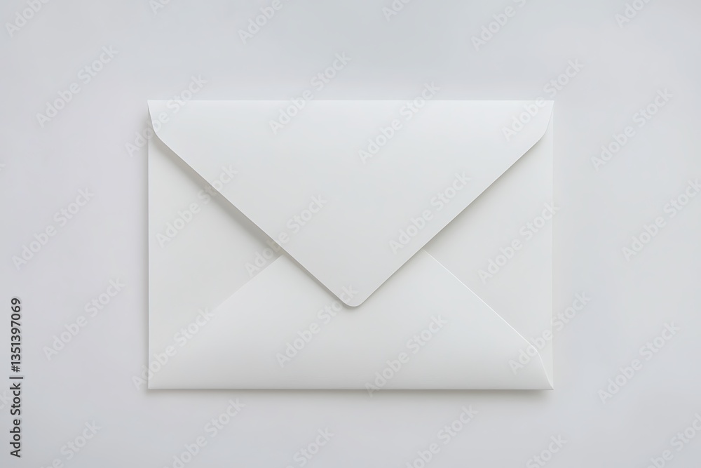 Classic envelope in crisp white, isolated on a clean white background, captured with HD clarity and no noise. Classic envelope in crisp white, isolated on a clean white background, captured with HD clarity and no noise.