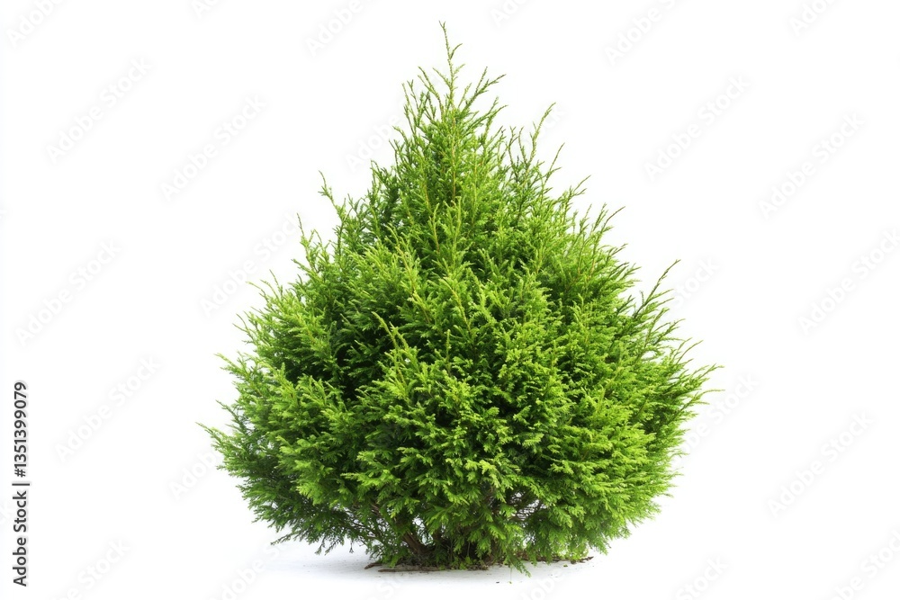 A small green tree sits on a white surface