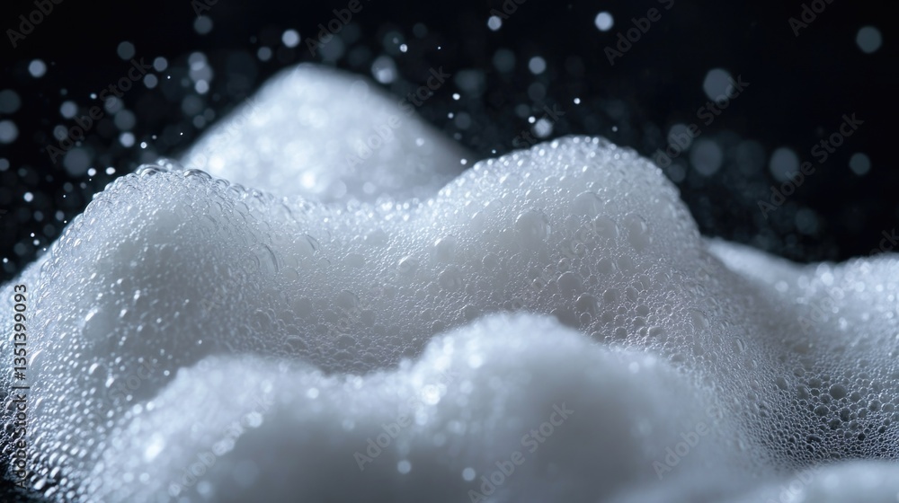 A close-up shot of a pile of soap bubbles