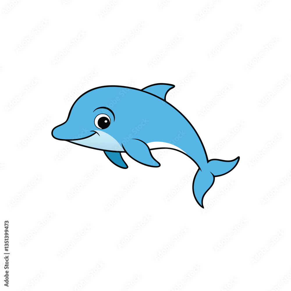 Fototapeta premium dolphin isolated on white background