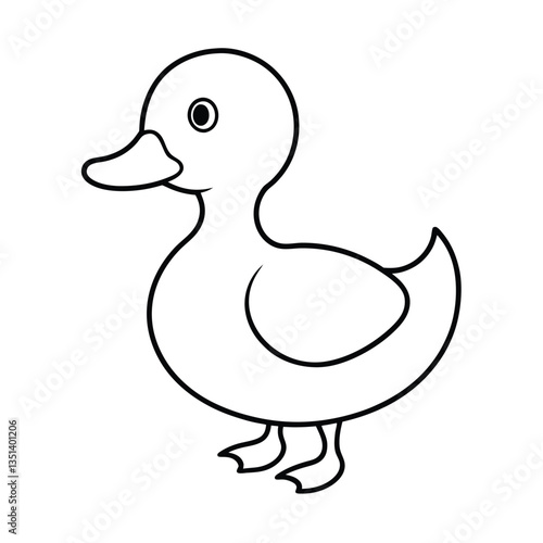 vector illustration of a duck