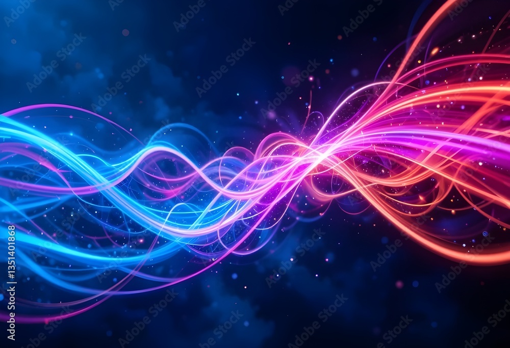 Fototapeta premium futuristic abstract composition with intersecting rgb light beams creating prismatic patterns through fog cyberpunk aesthetic