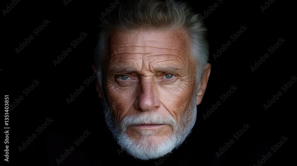Close-up portrait of a serious senior man (1) Close-up portrait of a serious senior man (1)