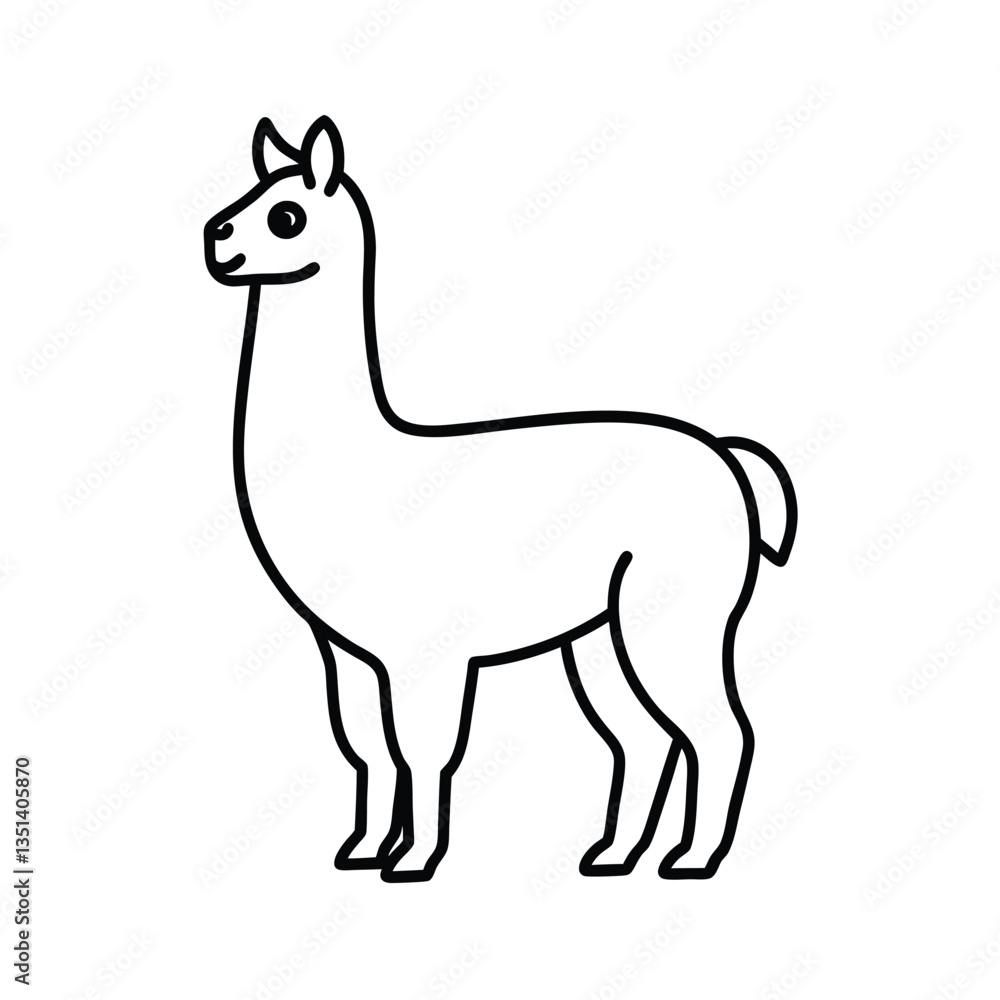 Stylish llama silhouette for versatile media applications - Llama illustration - minimallest llama vector
Stylish llama silhouette for versatile media applications - Llama illustration - minimallest llama vector